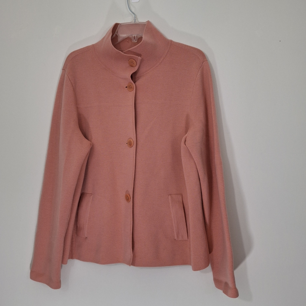 Talbots 100% Italian Merino Wool Cardigan Jacket with Pockets, Size XL